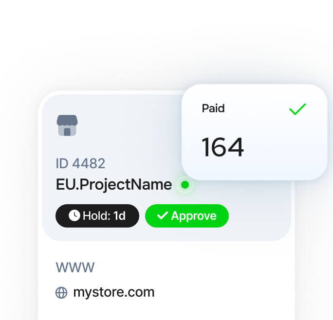 Карточка проекта и статистика оплаченных платежей
